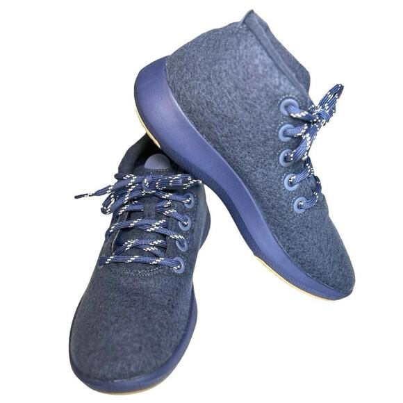 All Birds Women’s Wool Runner Up Mizzles High Top Sneakers Savanna Night Size 8 - Picture 2 of 9